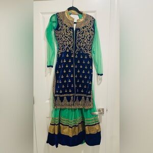 Indian- Green and Blue Anarkali